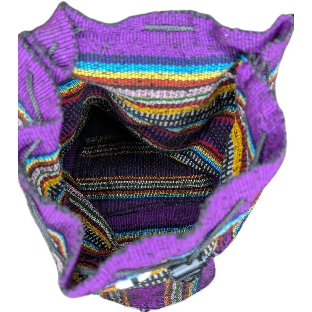 Artesanias Lillo Pinzom Woven Vibrant Multi Color Backpack